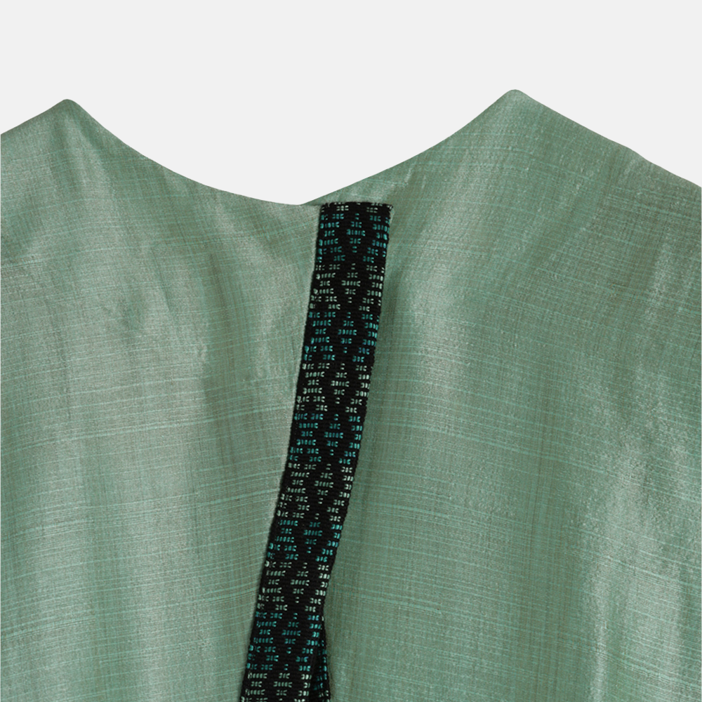 Super Flea Market+SO`FATOO+Silk green cape and pants +Alioune Badara Fall2